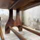 Dining table in solid olive wood Maison Skela 1960