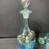 Cabaret à liqueur émaillé avec 6 gobelets – Art nouveau