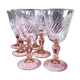 6 two-tone Rosaline white wine glasses