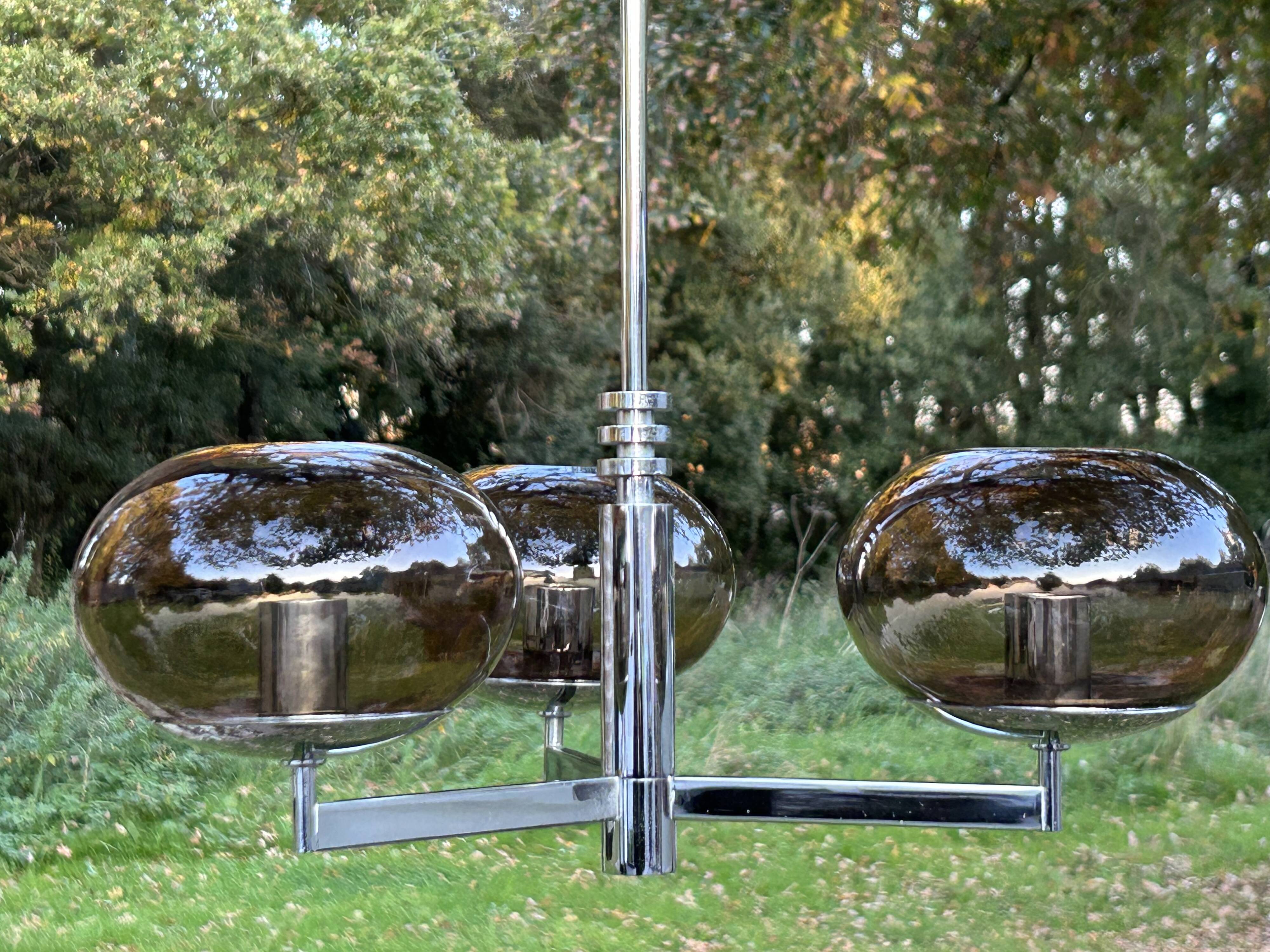 Gaétano Sciolari 70s lighting fixtures, chandeliers and wall lights - set of 7