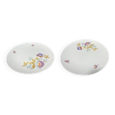 2 flat plates in white porcelain Seltmann Weiden, Bavaria, W. Germany