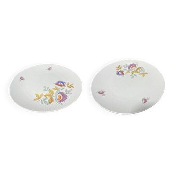 2 assiettes plates en porcelaine blanche Seltmann Weiden, Bavaria, W. Germa