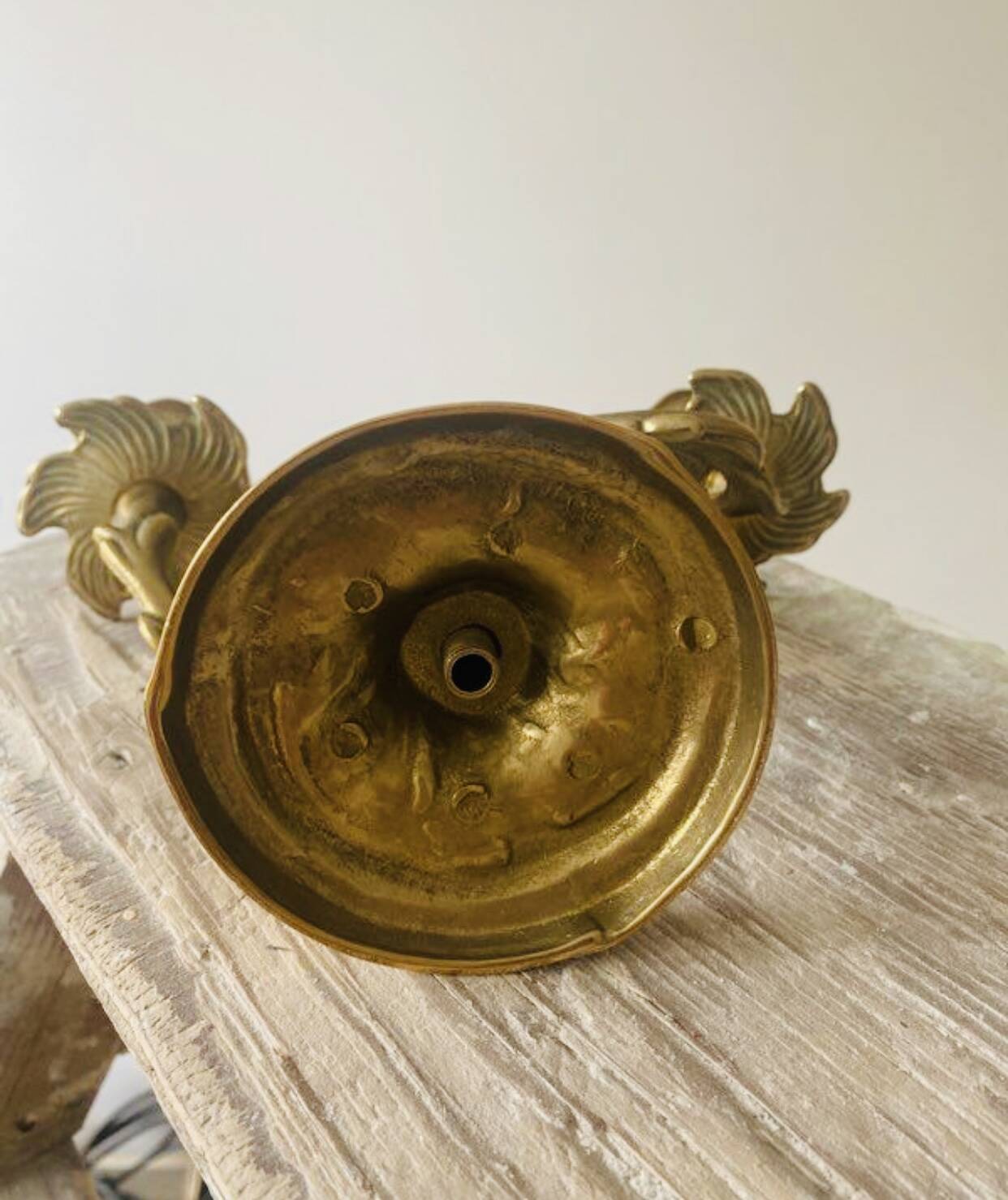 Antique brass candlestick