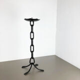 Extra Large Modernist Vintage Sculptural Brutalist Metal Candleholder, Austria