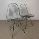 Vintage chrome wire chairs