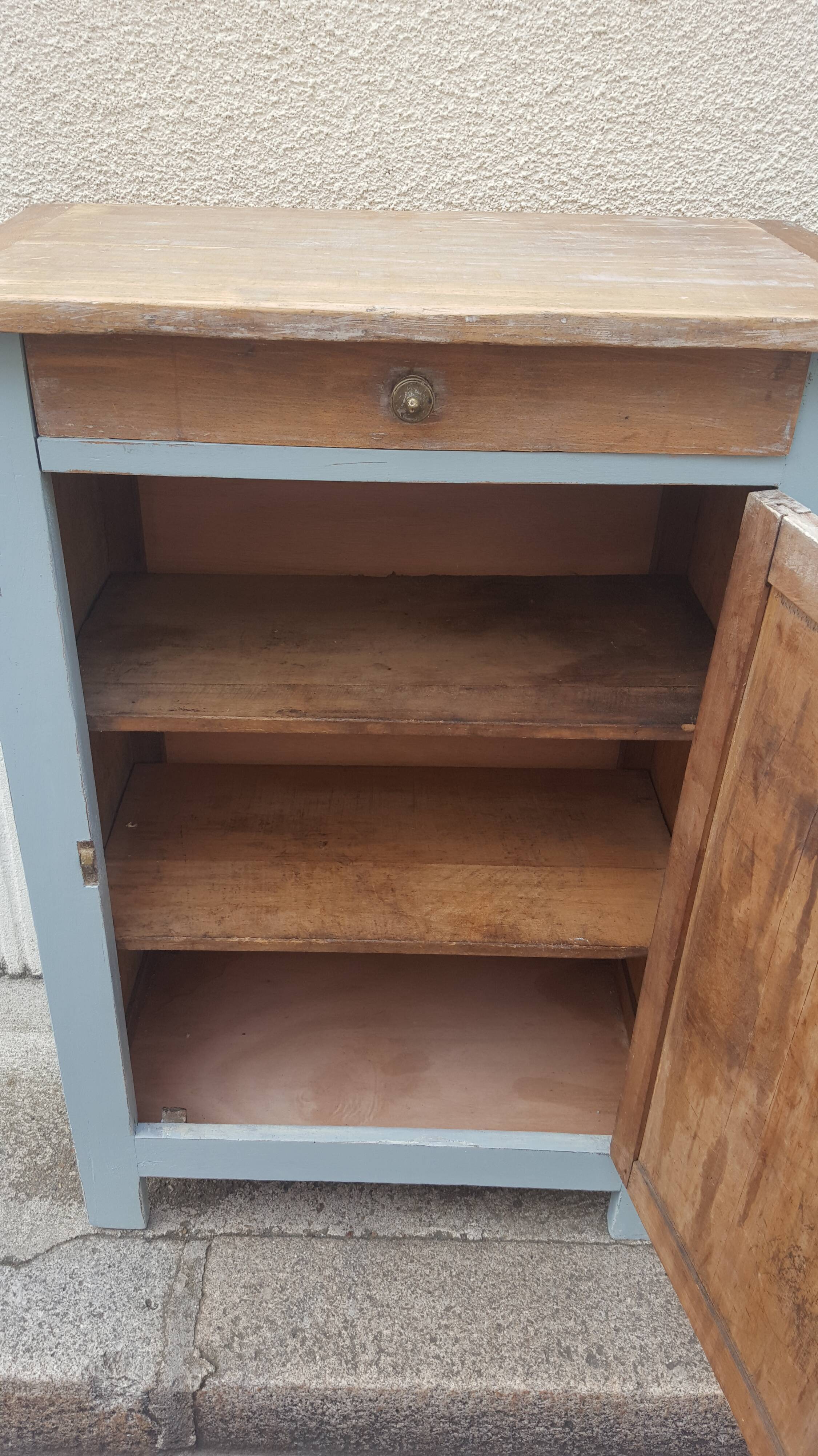 Parisian buffet wood and pastel