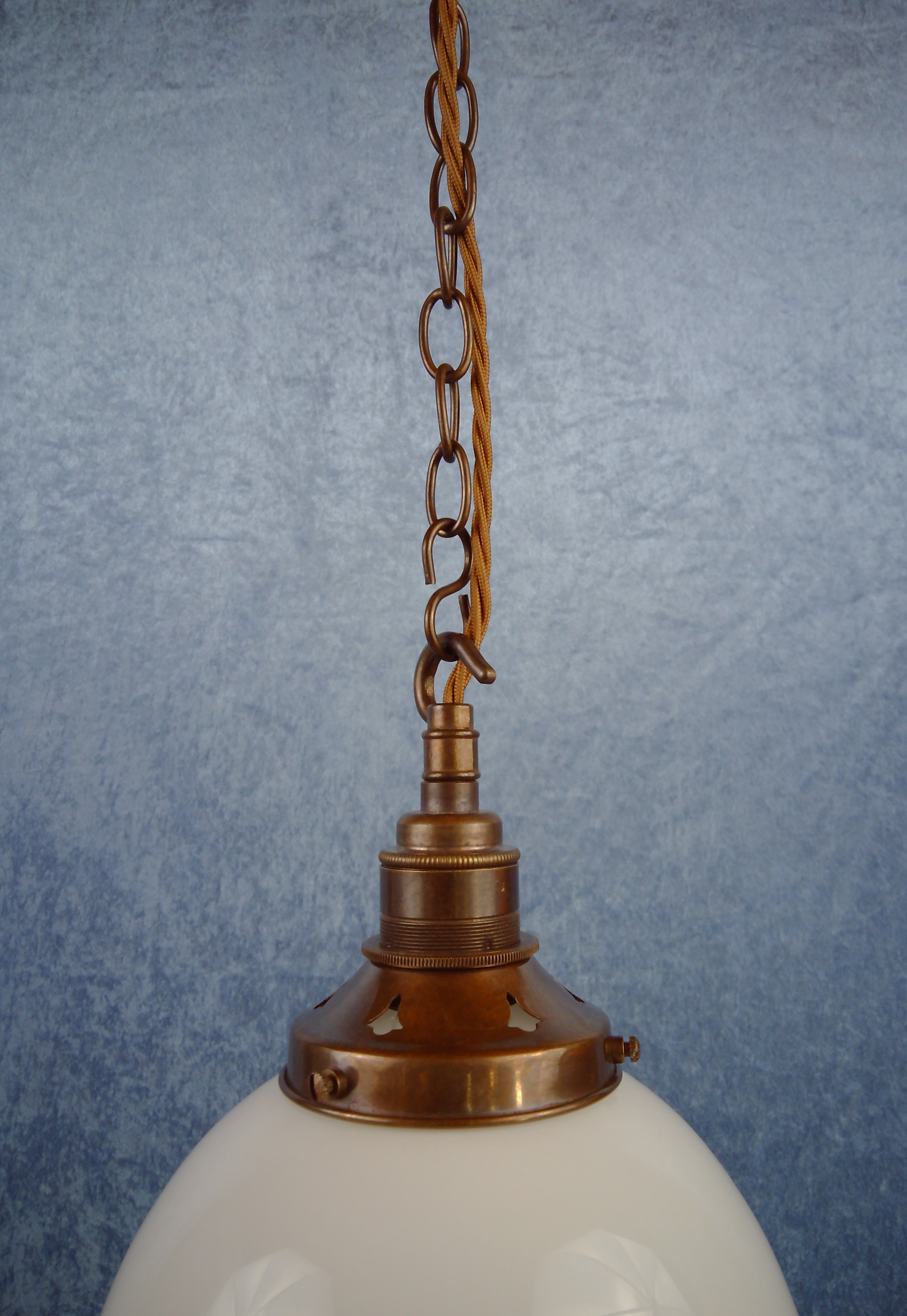 Art Deco opaline hanging lamp