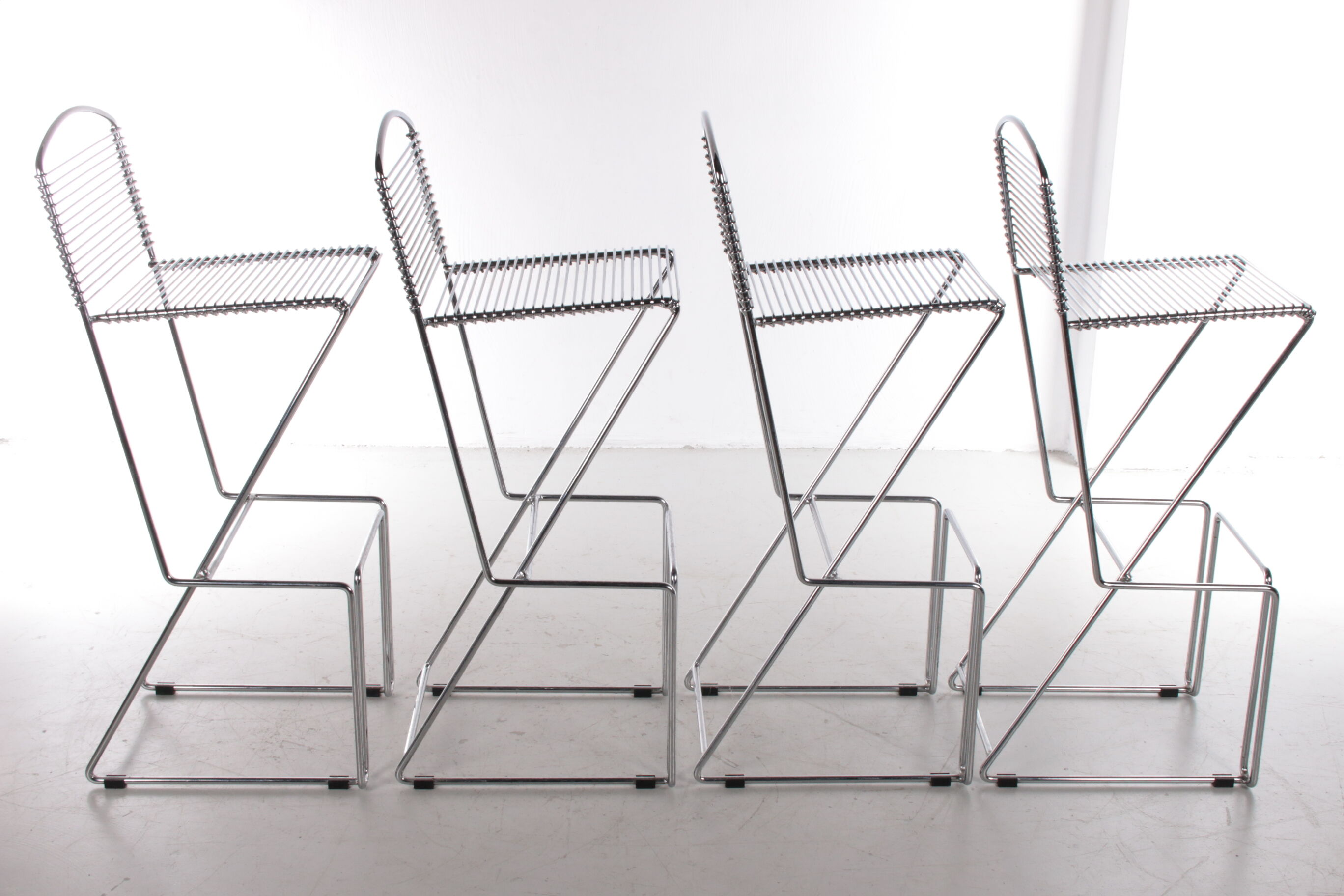 Set of 4 Bar Stools by Till Behrens by Schlubach, 1980