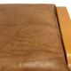 Vintage IKEA Poang Tan Leather Cantilever  Footstool Ottoman Design