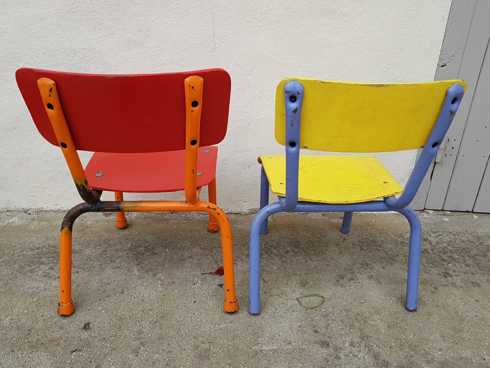 mullca school chairs duo for kids vintage
