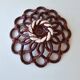 Vintage woven ceramic fruit bowl Barbotine Vallauris Mass style