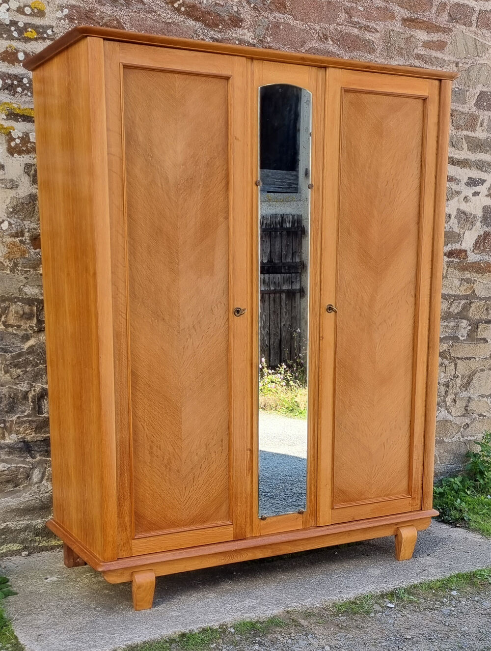 Wardrobe, mirror, vintage, 50s