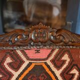 Pair of Roche Bobois armchairs — limited edition in oriental kilim