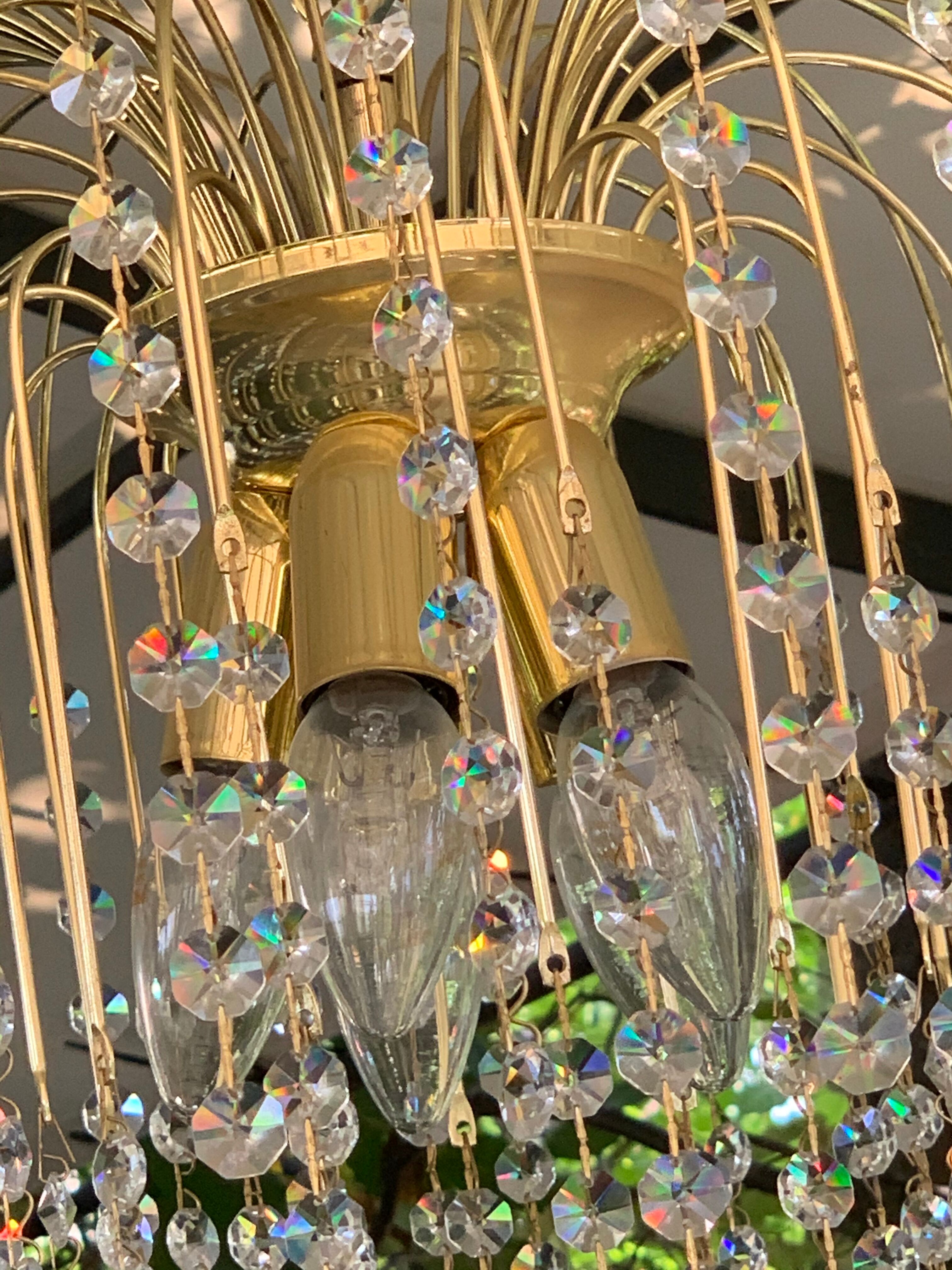 Crystal spider chandelier 1970