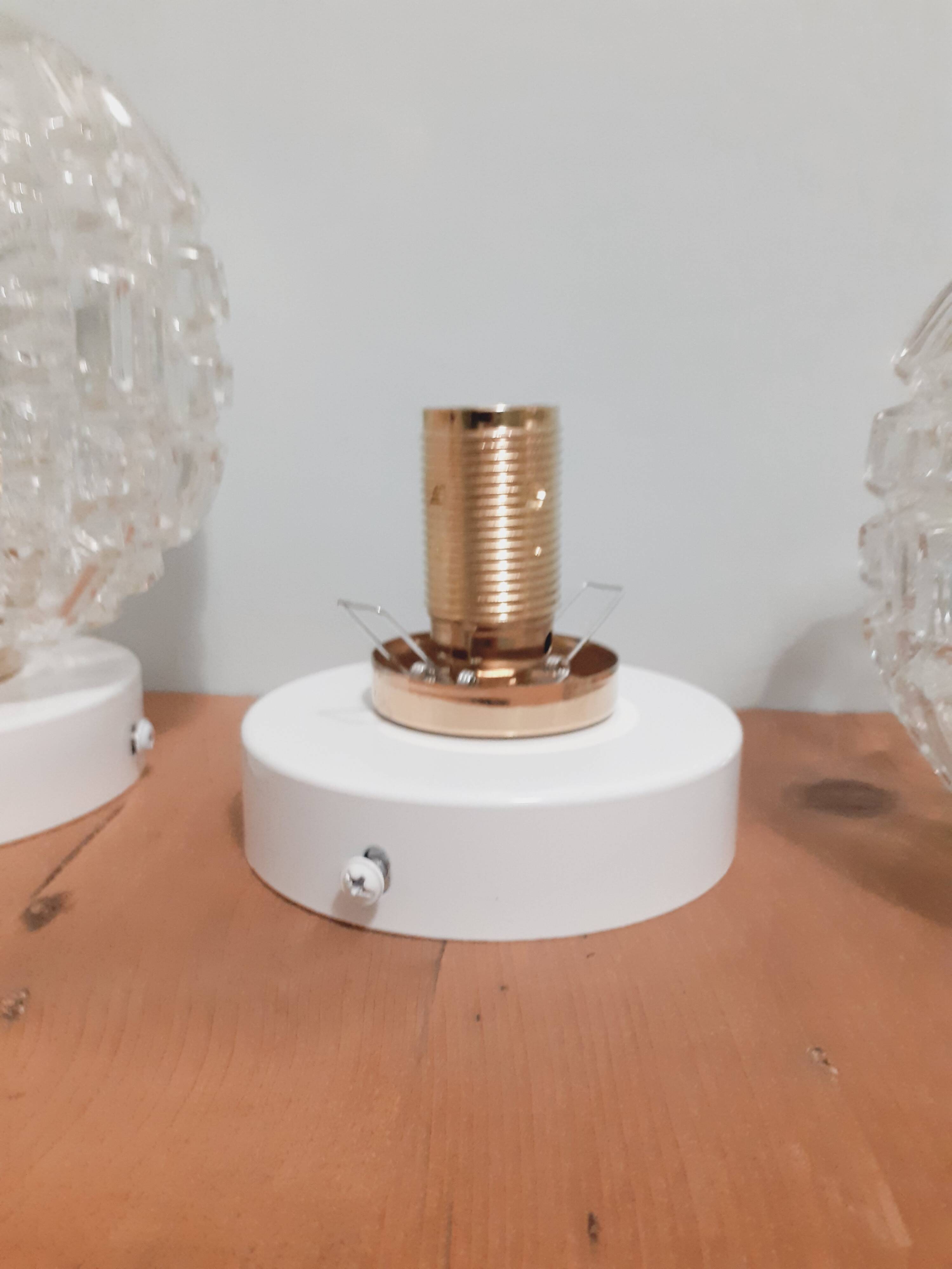 Pair of vintage globe wall lights