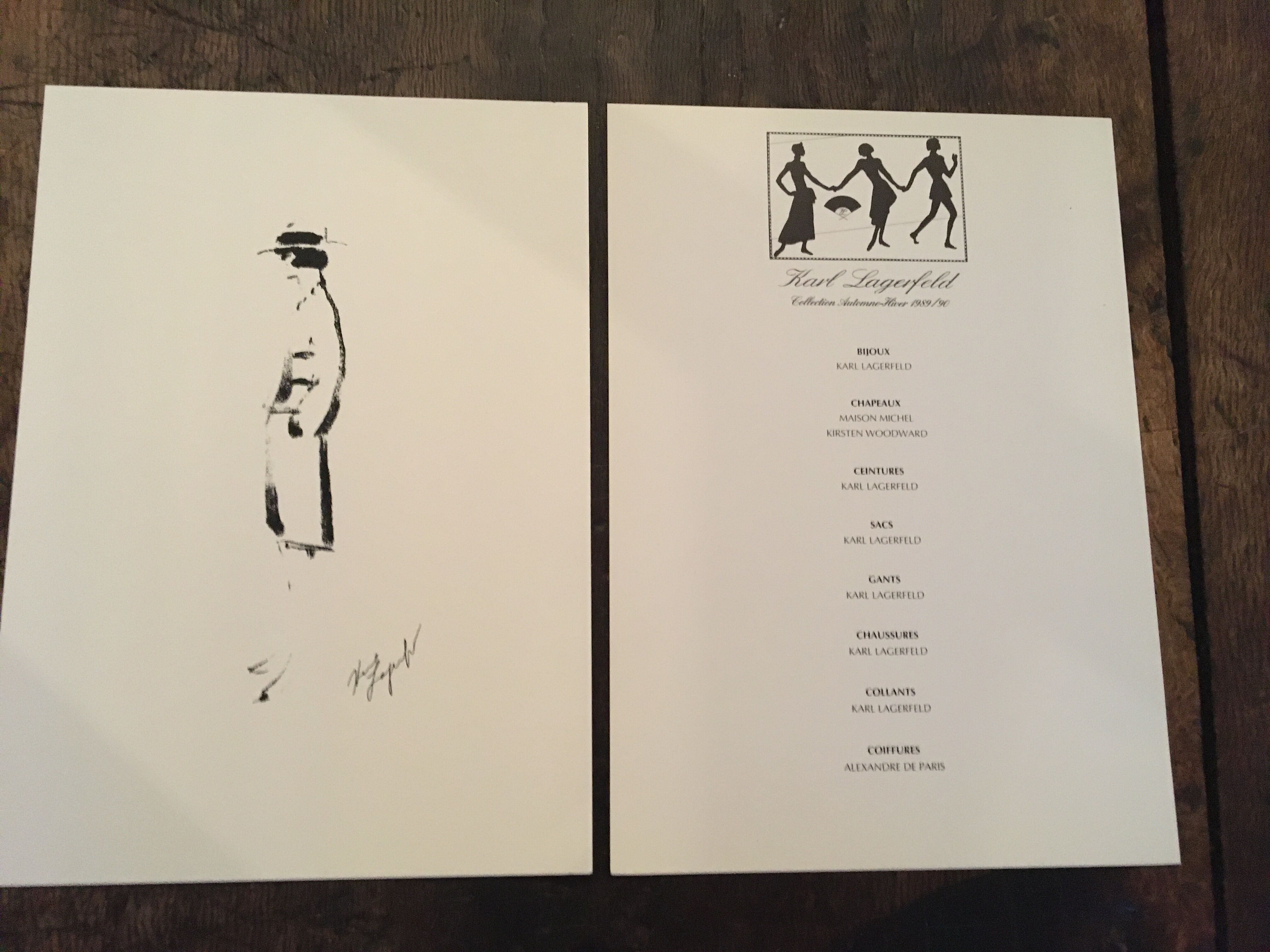 Chanel illustration and press leaflet - press collection