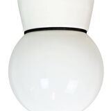 Lustre en porcelaine blanche vintage, années 1970