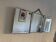 Vintage 1940s triptych barber mirror with bevelled chrome and snake imitation - 31 x