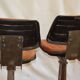 Industrial iron and leather bar stools