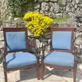 Pair of Empire Period Dolphin Armchairs