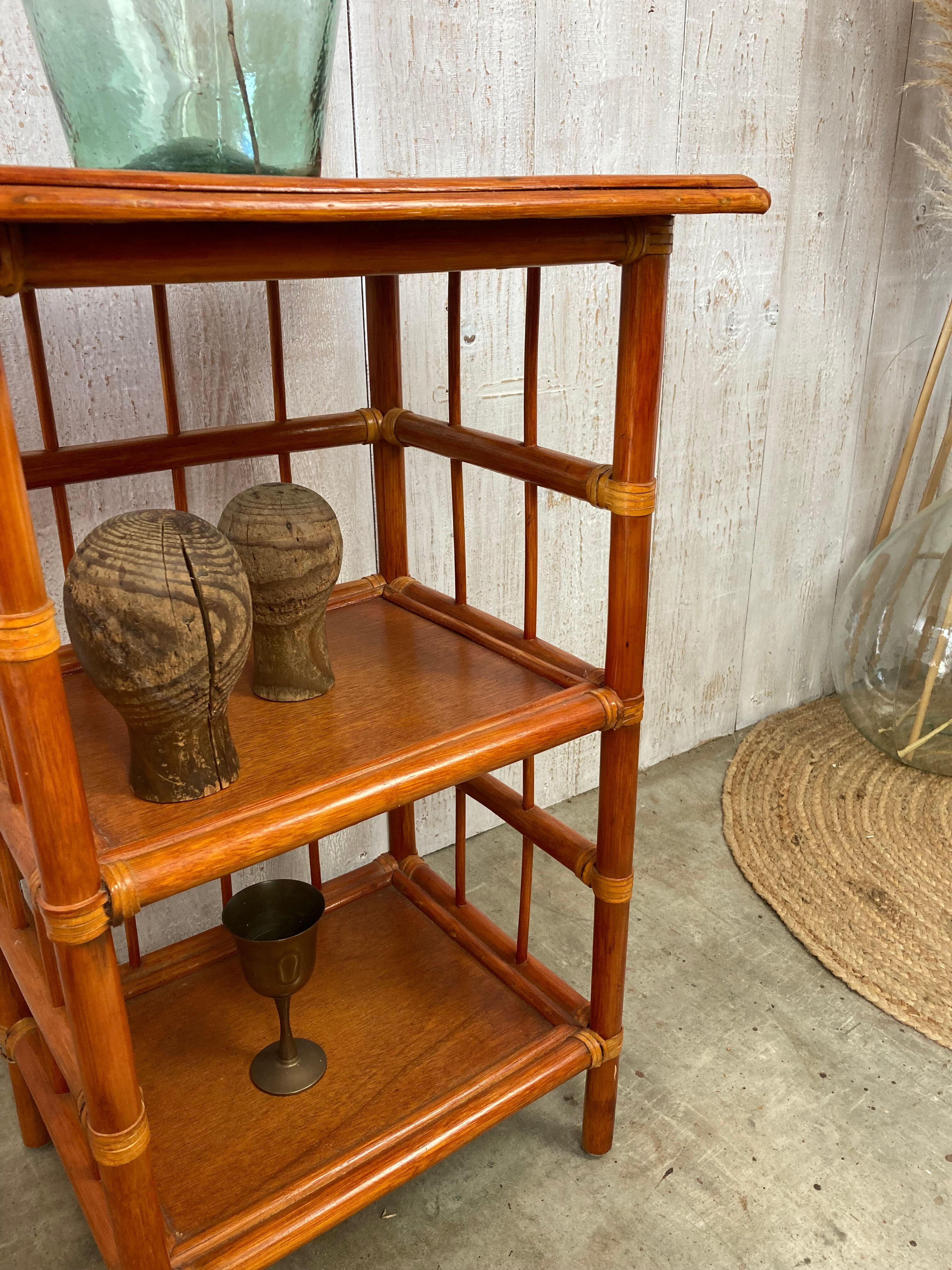 Rattan shelf