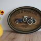 Wooden painting old car country corner 60s