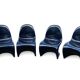 4 vintage Panton chairs – Herman Miller / Fehlbaum – 1970s – black