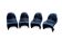 4 vintage Panton chairs – Herman Miller / Fehlbaum – 1970s – black