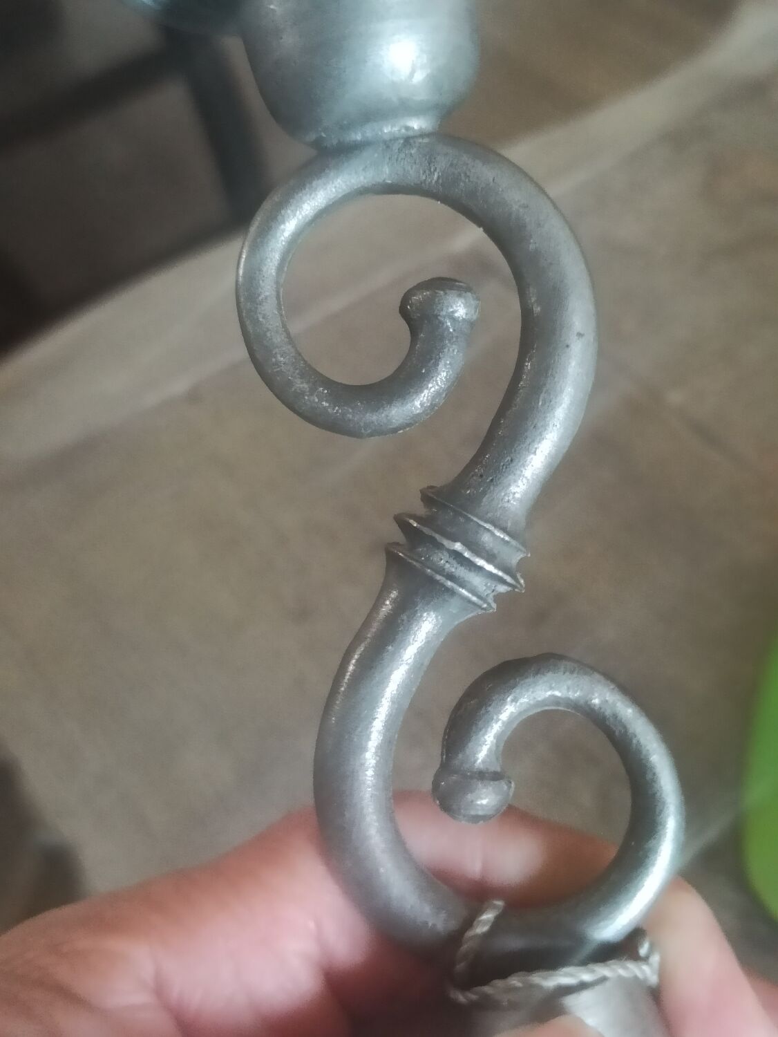 J. Goardere pewter candle holder