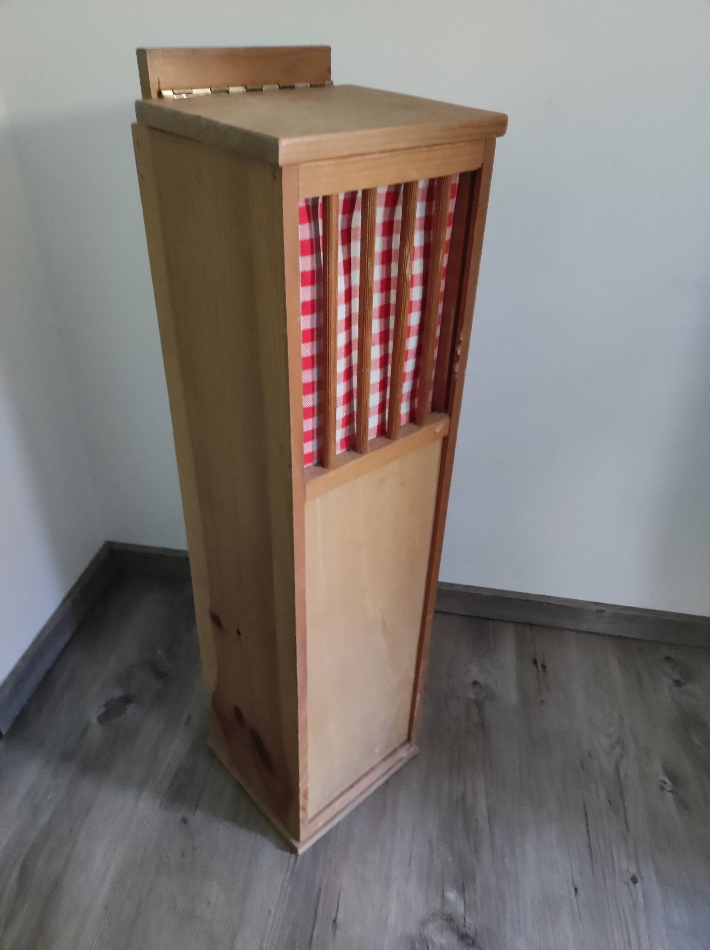 Vintage wood bread hutch