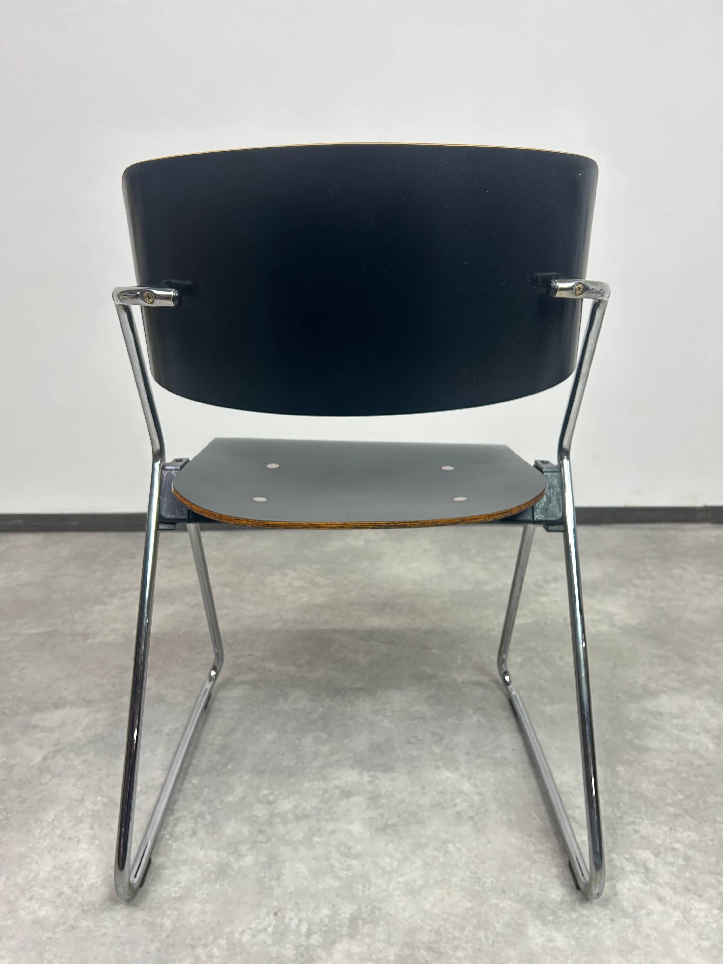 Mid-century modern dining chairs no. 614/3 by Klaus Franck for Wilkhahn