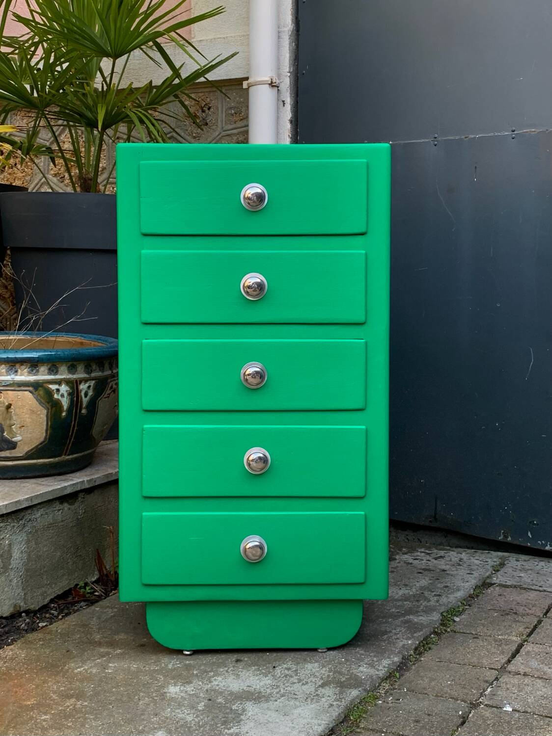 Chiffonnier art déco vert