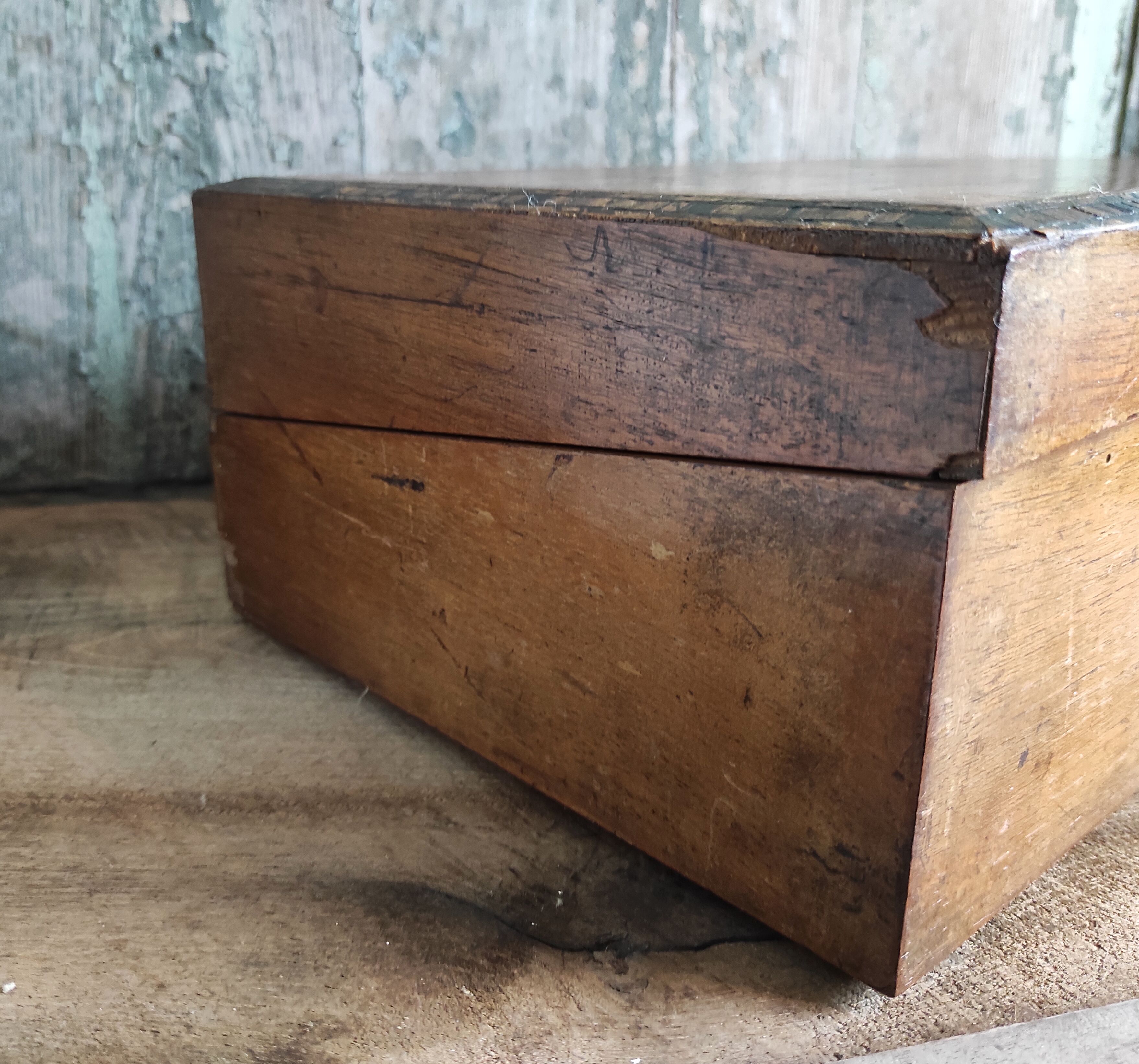 Antique English campaign writing box