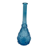 Large vintage blue glass bottle from Empoli