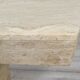 1970s Italian Travertine Minimalist Geometric Coffee Table. Vintage Modern