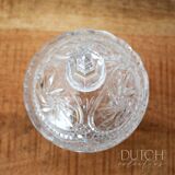 Bonbonnière vintage en cristal, bonbonnière Art déco en verre, décoration de table des années 1970