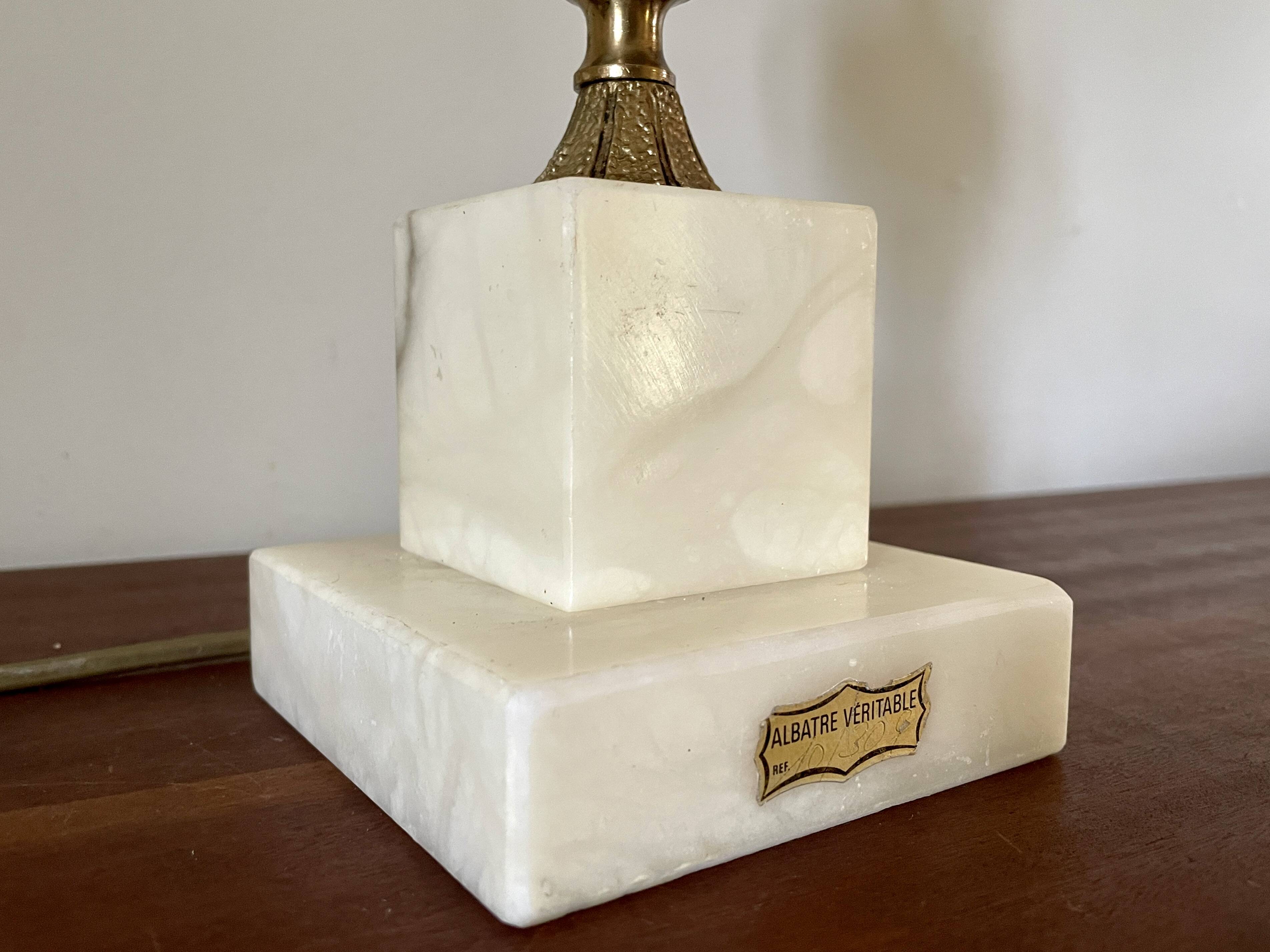 Alabaster lamp base 1950