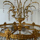 Lustre en bronze et cascade de pampilles en cristal