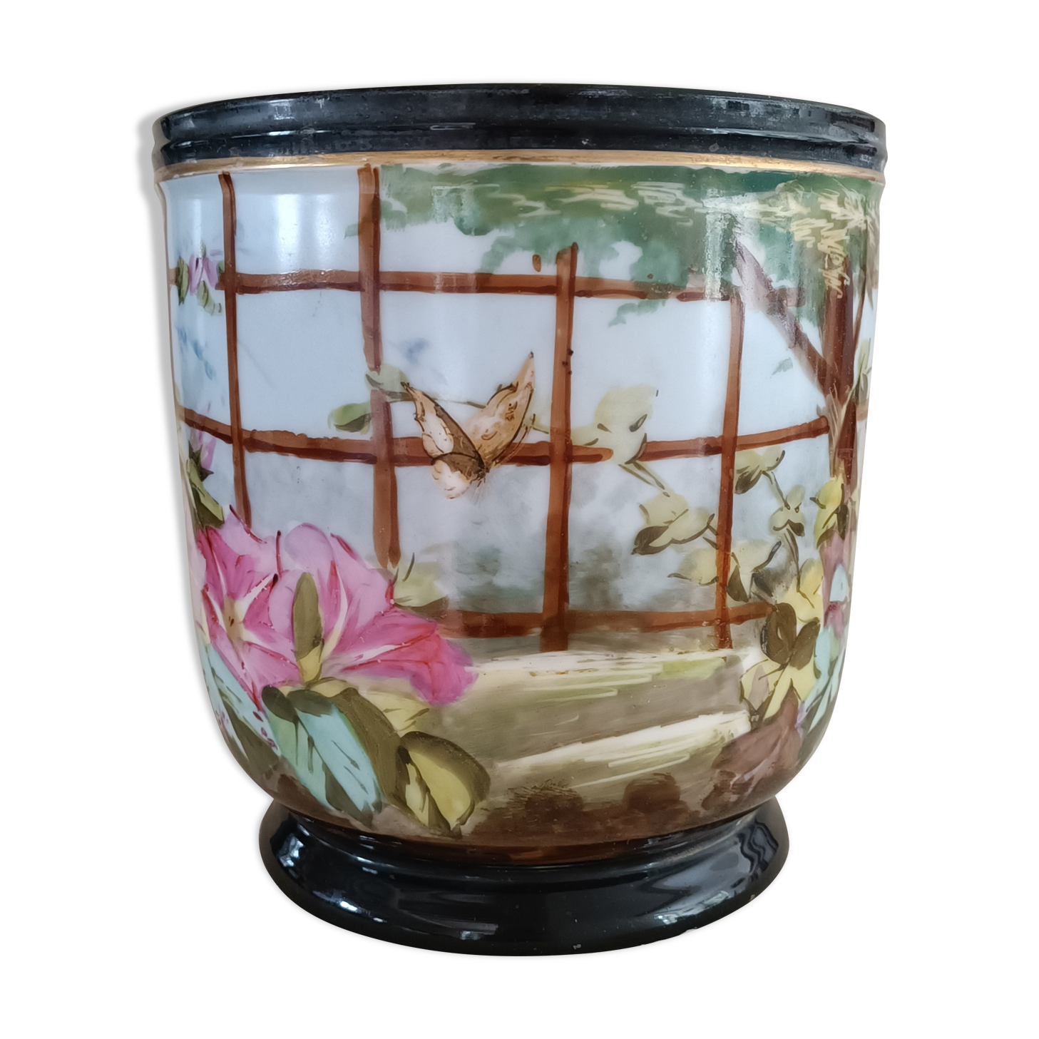 Napoleon III porcelain pot cover