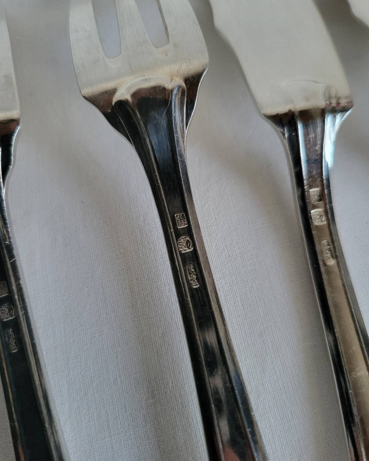 SFAM 6 Silver-Plated Fish Cutlery Sets, 12 Pieces