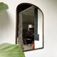 Large antique mercury mirror in copper-plated metal, 1930