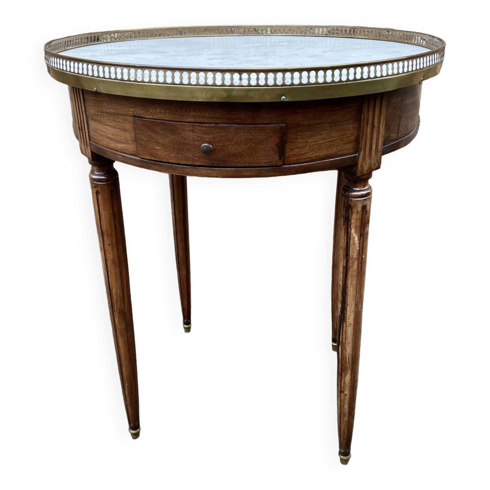 Table basse bouillotte de style Louis XVI en bois des années 1960/70