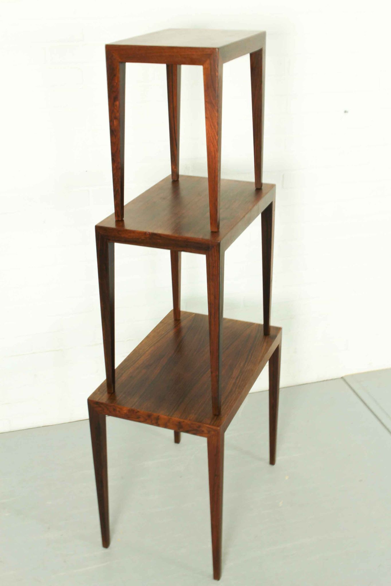 Tables gigognes en palissandre par bovenkamp Severin Hansen modèle 163 , 1960