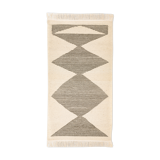 Berber kilim with black stripes 130 x 65 cm