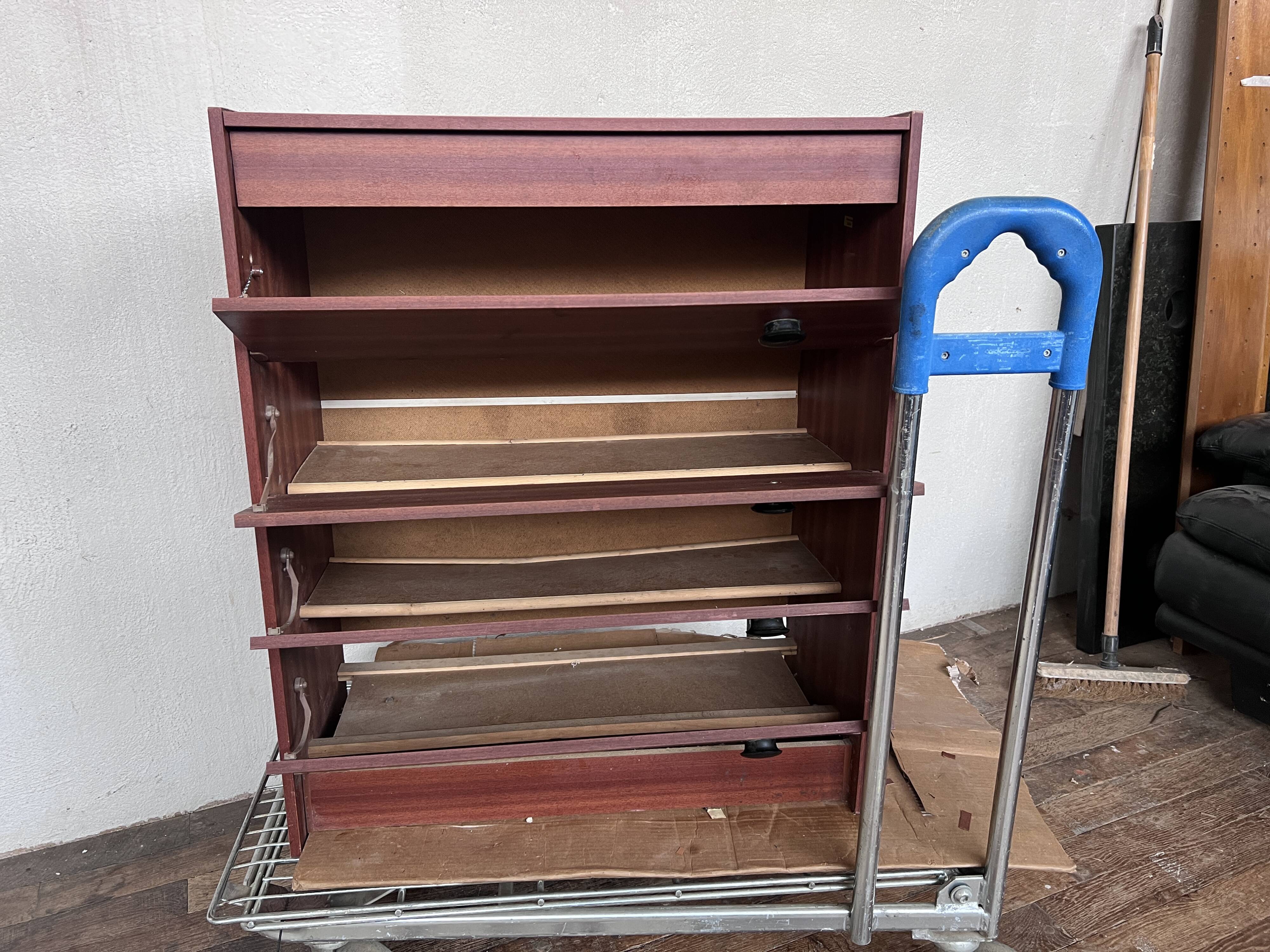 Furniture shoe cabinet vintage 1960