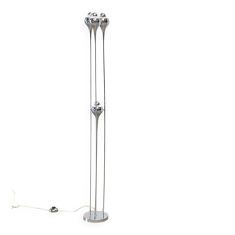 Chrome floor lamp attributed to Angelo Brotto