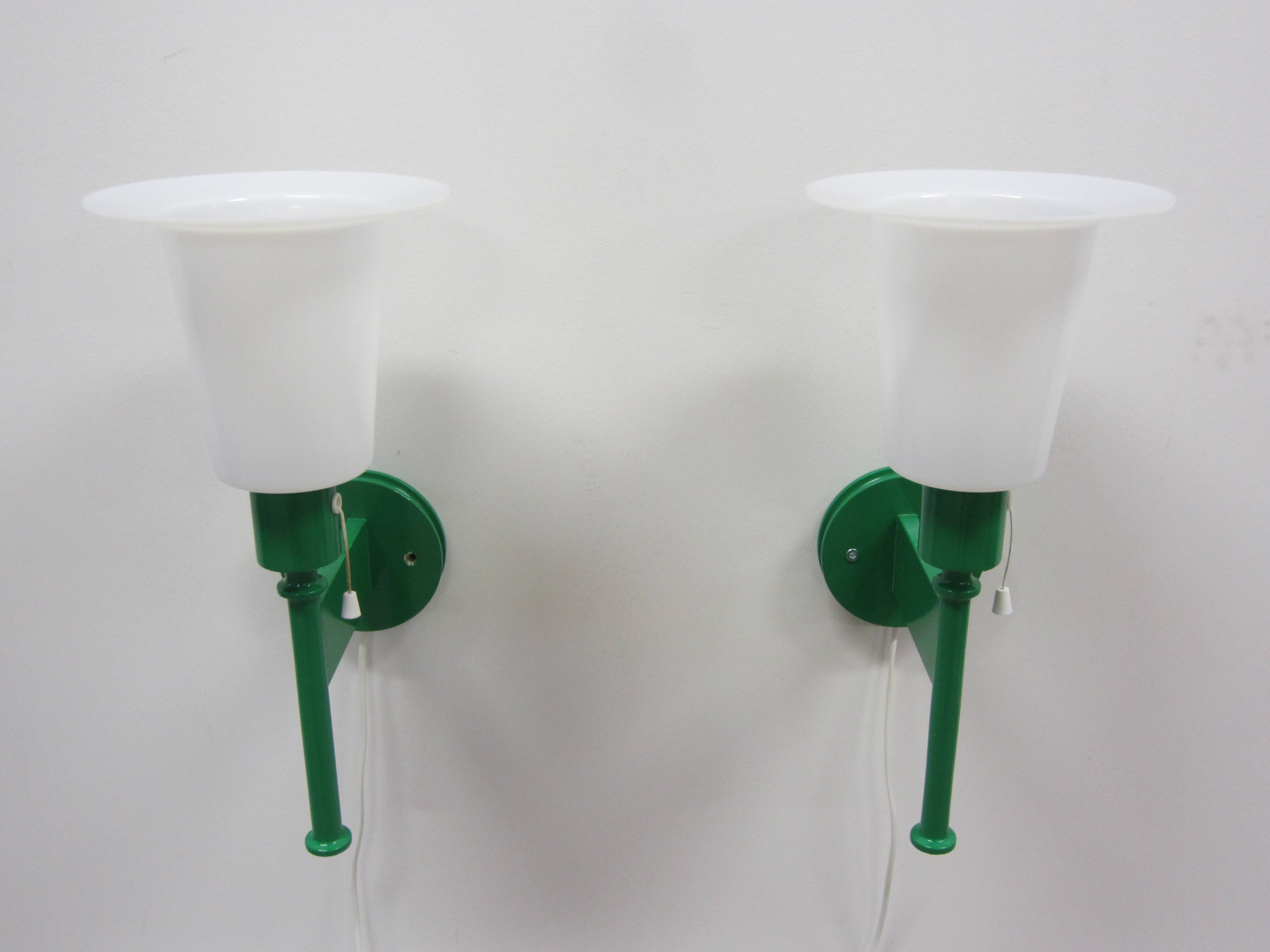 Pair of Scandinavian Luxus wall lamps by Uno and Östen Kristiansson