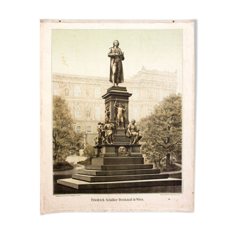 Affiche Friedrich Schiller "Monument à Vienne" 1899