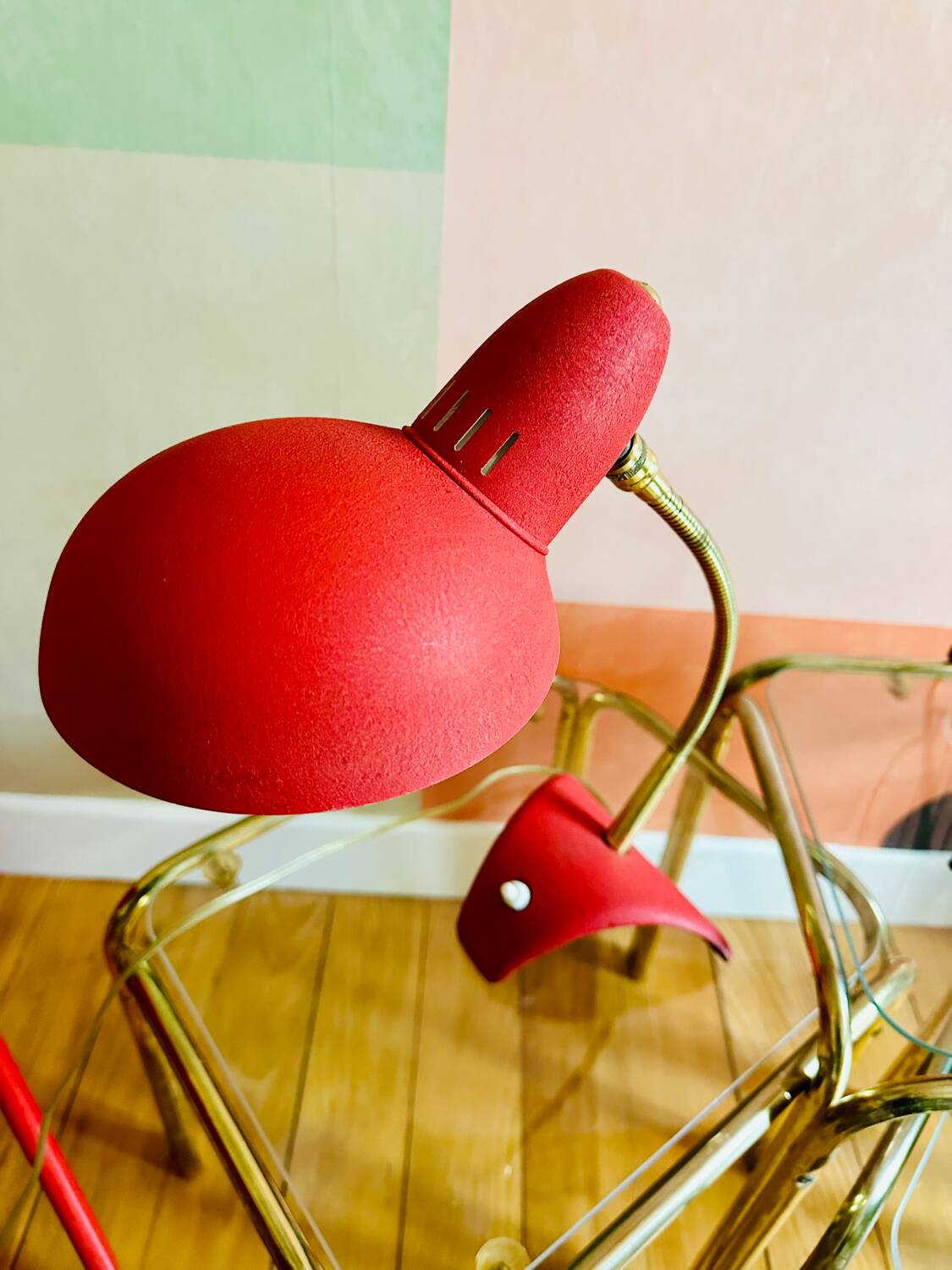 Vintage Jean Boris Lacroix lamp, 1950s