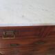 Louis Philippe style chest of drawers with 4 drawers in solid walnut and marble, 1900-1950.